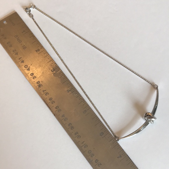 Silvertone Knotted Necklace - Picture 5 of 5